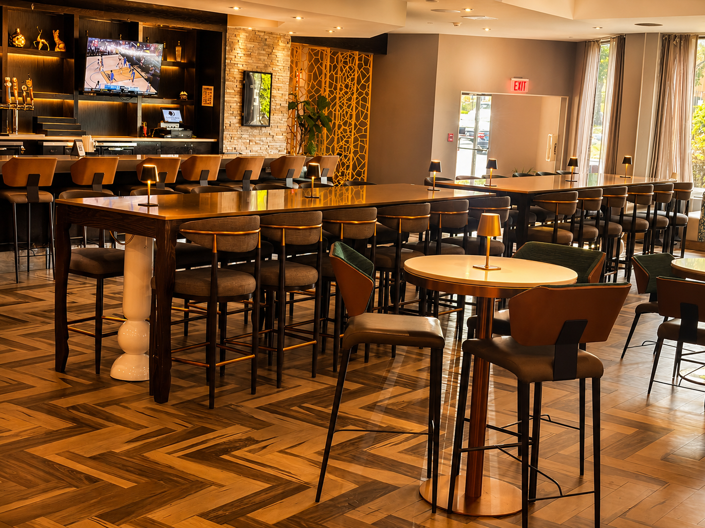 Chilexotic restaurant near UCF with bar seating and warm dining atmosphere
